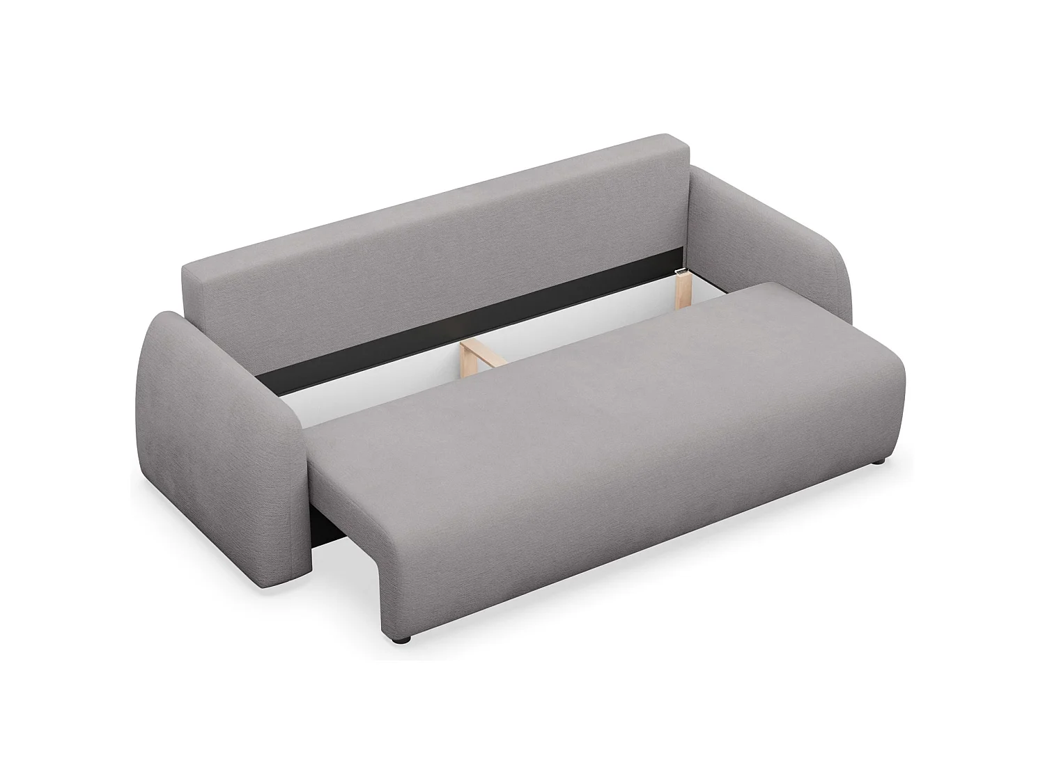 Canapé convertible 3 places - gris- NUBELLE