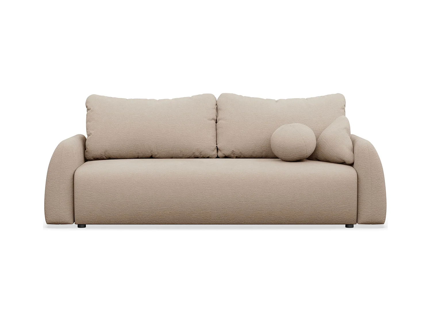 3-Sitzer Sofa - mit Schlaffunktion & Stauraum - Chenille - beige