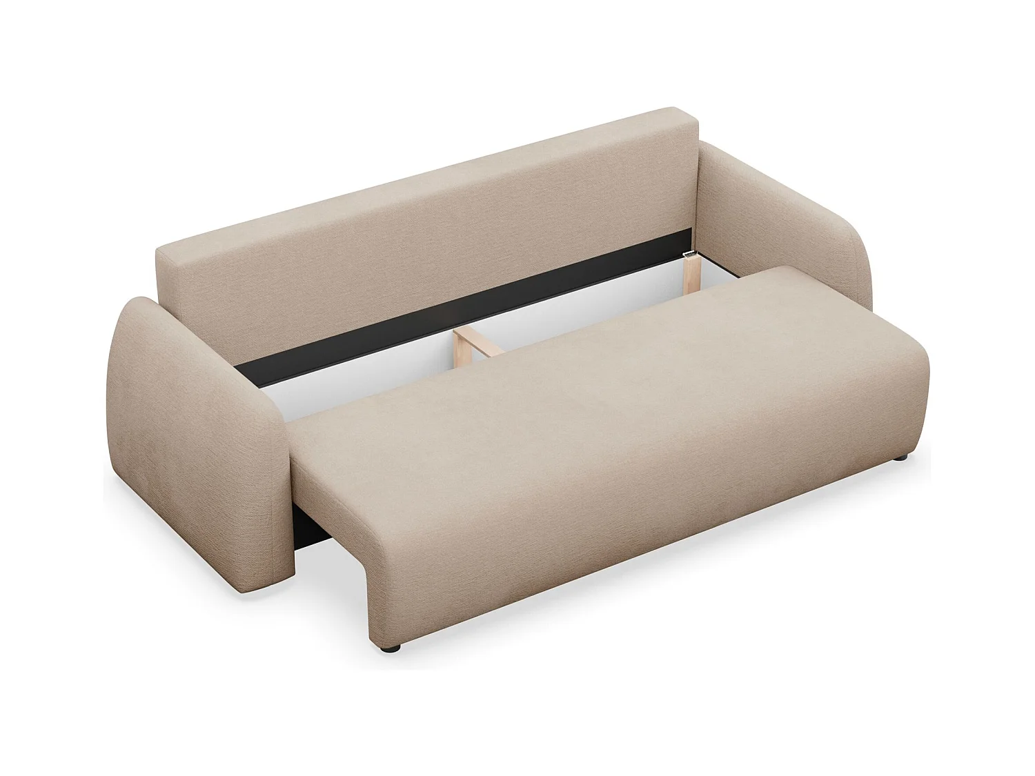 3-Sitzer Sofa - mit Schlaffunktion & Stauraum - Chenille - beige