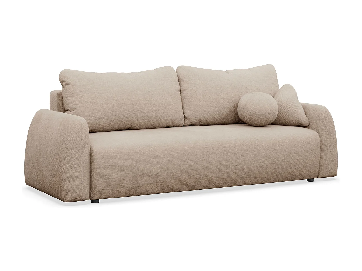 Canapé convertible 3 places - beige- NUBELLE