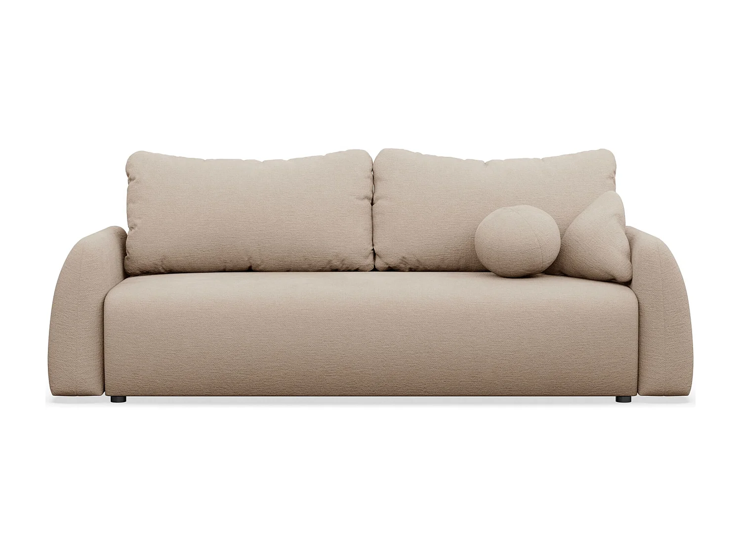 Canapé convertible 3 places - beige- NUBELLE