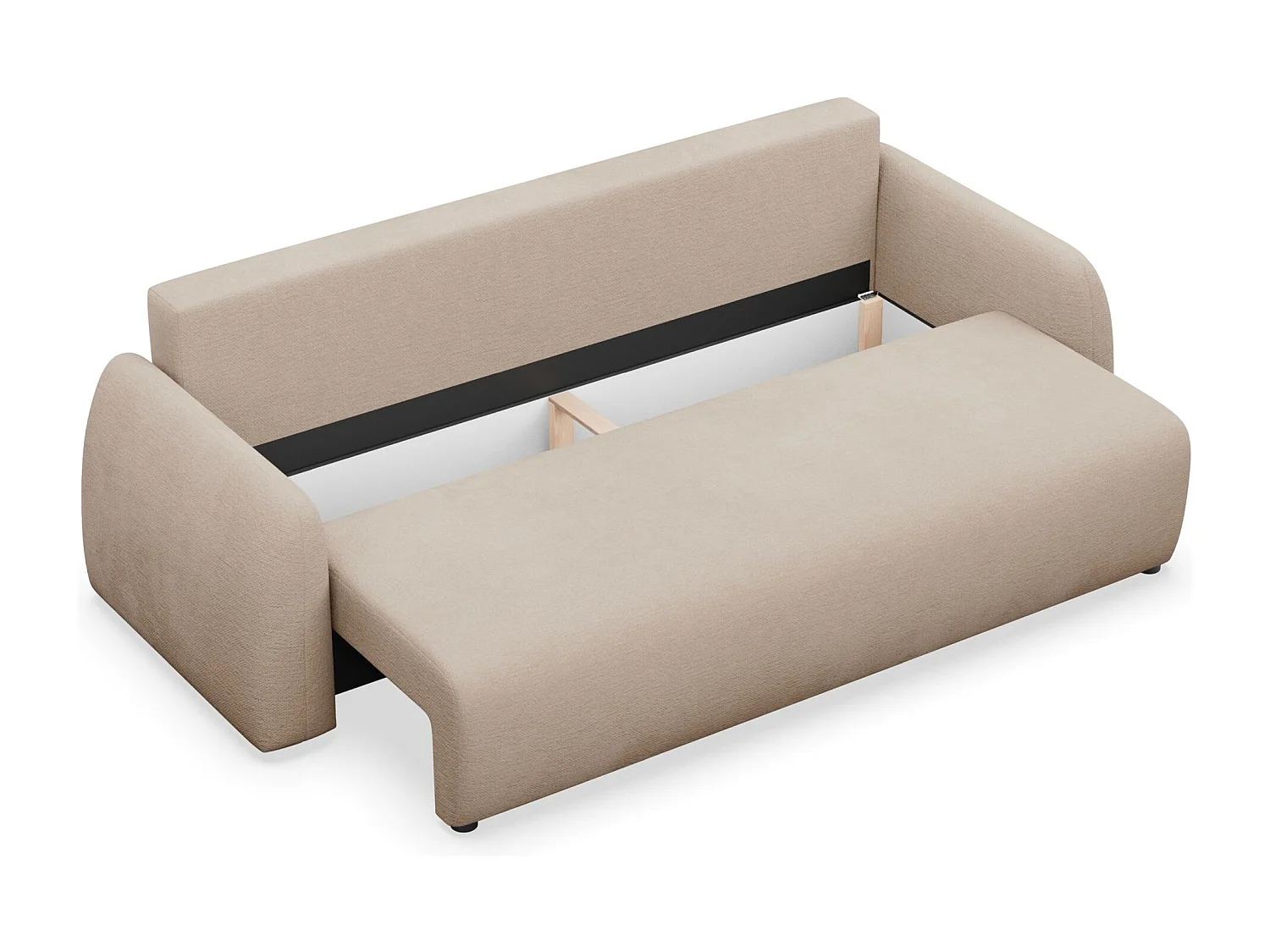 Canapé convertible 3 places - beige- NUBELLE