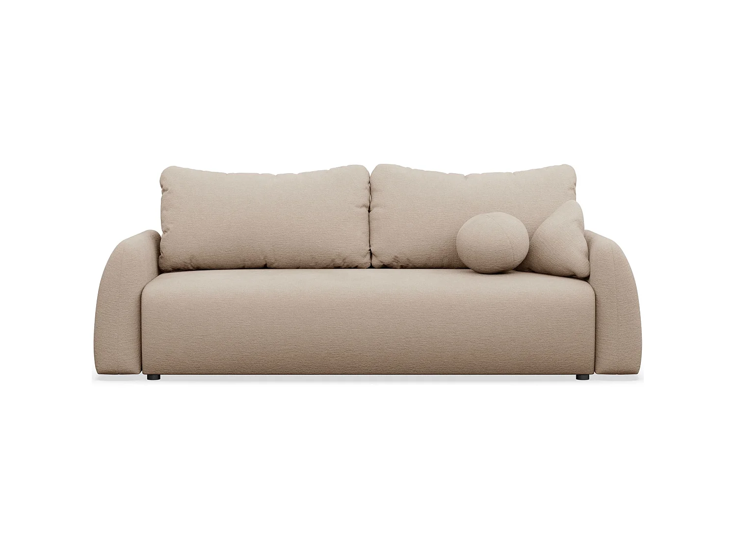 Canapé convertible 3 places - beige- NUBELLE