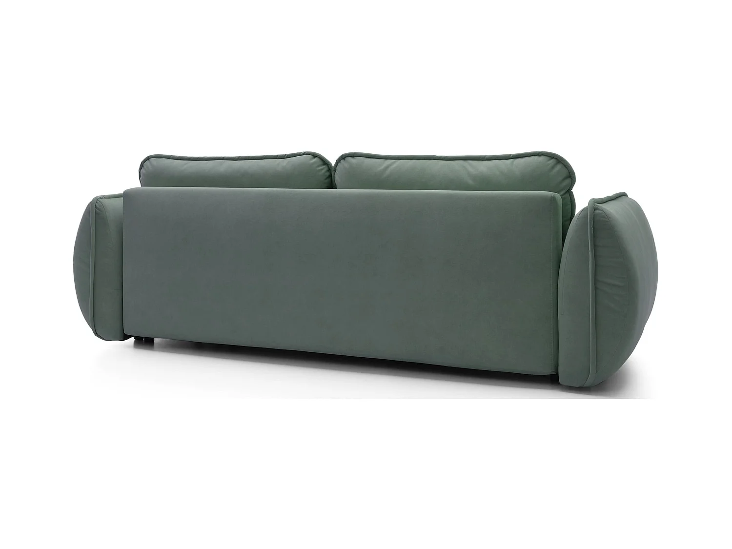 Canapé convertible 3 places - en velours vert sauge - CUTIE