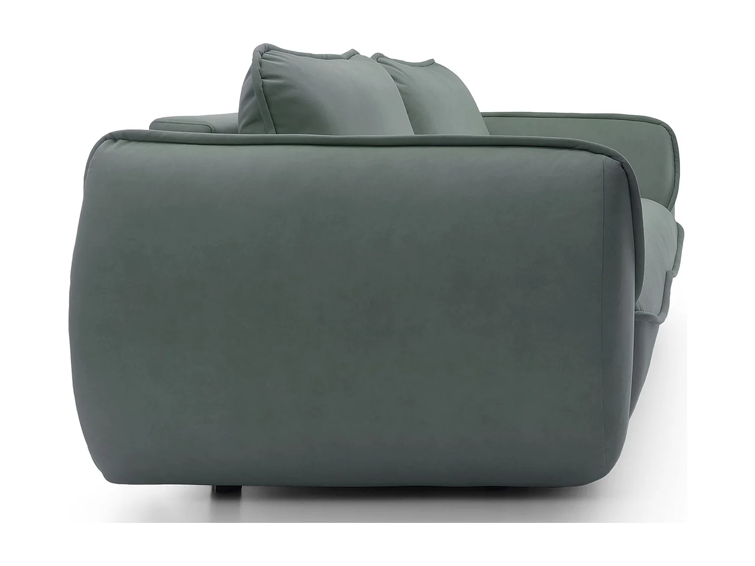 Canapé convertible 3 places - en velours vert sauge - CUTIE