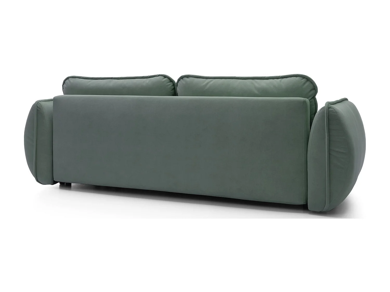 Canapé convertible 3 places - en velours vert sauge - CUTIE