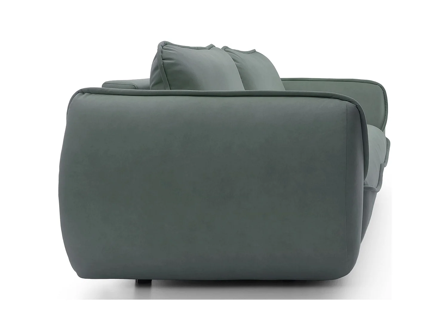 3-Sitzer Sofa - mit Schlaffunktion & Stauraum - Easy-Clean Velours - salbei