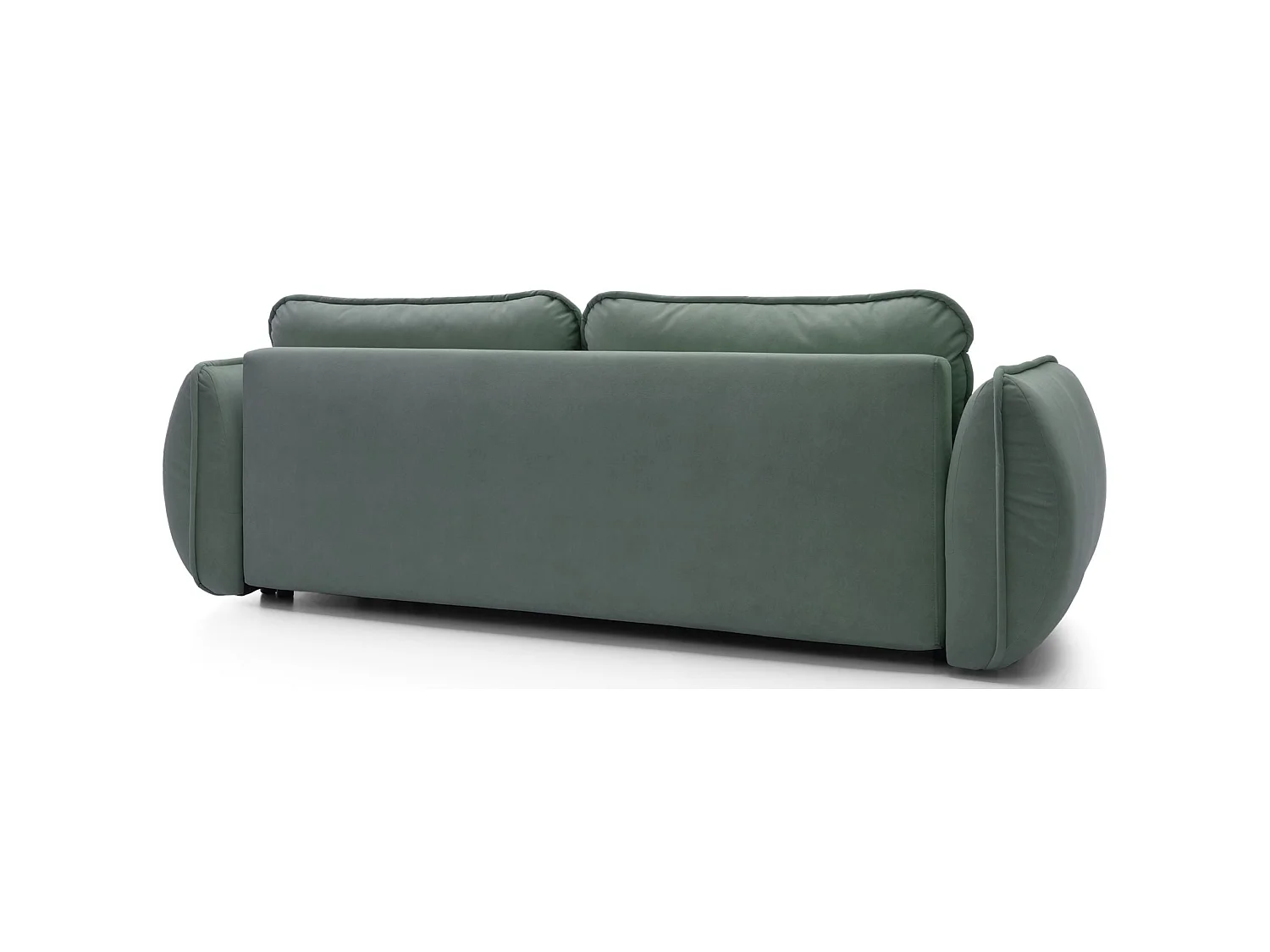 3-Sitzer Sofa - mit Schlaffunktion & Stauraum - Easy-Clean Velours - salbei