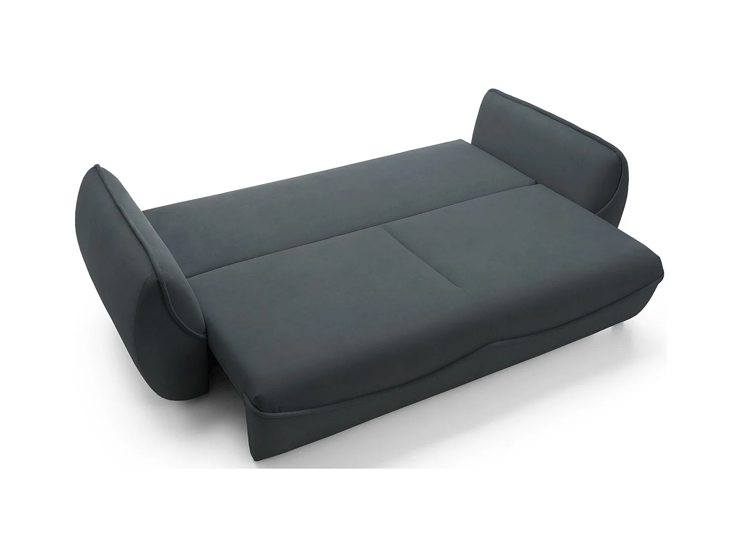 Canapé convertible 3 places - en velours graphite - CUTIE