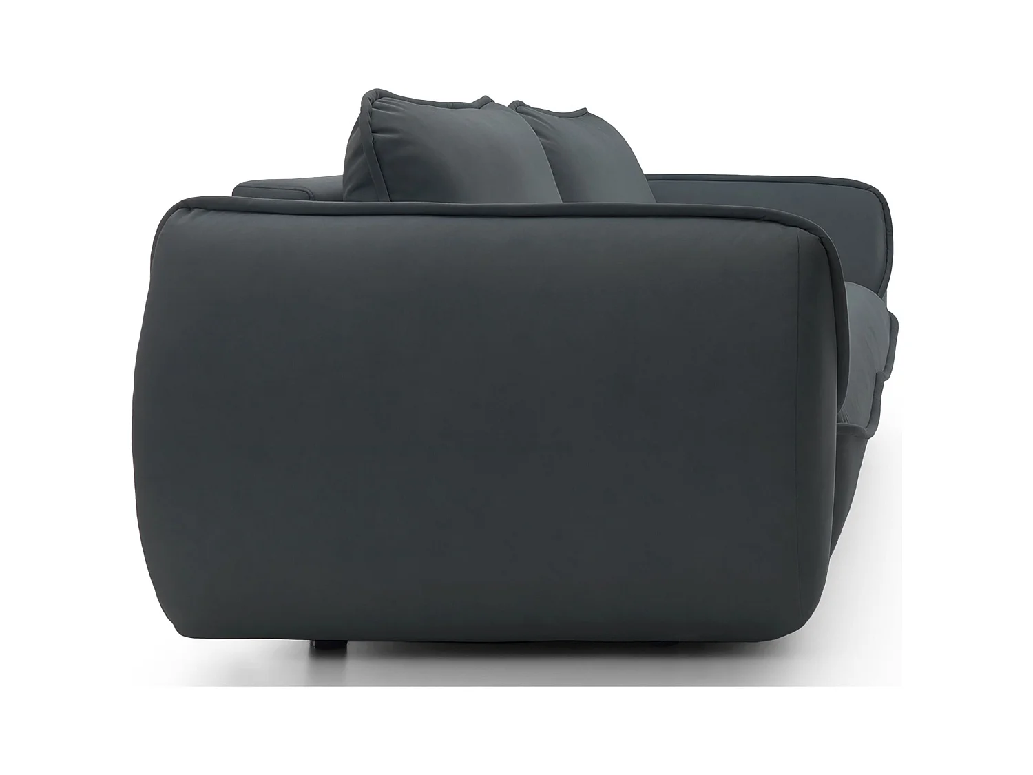 Canapé convertible 3 places - en velours graphite - CUTIE