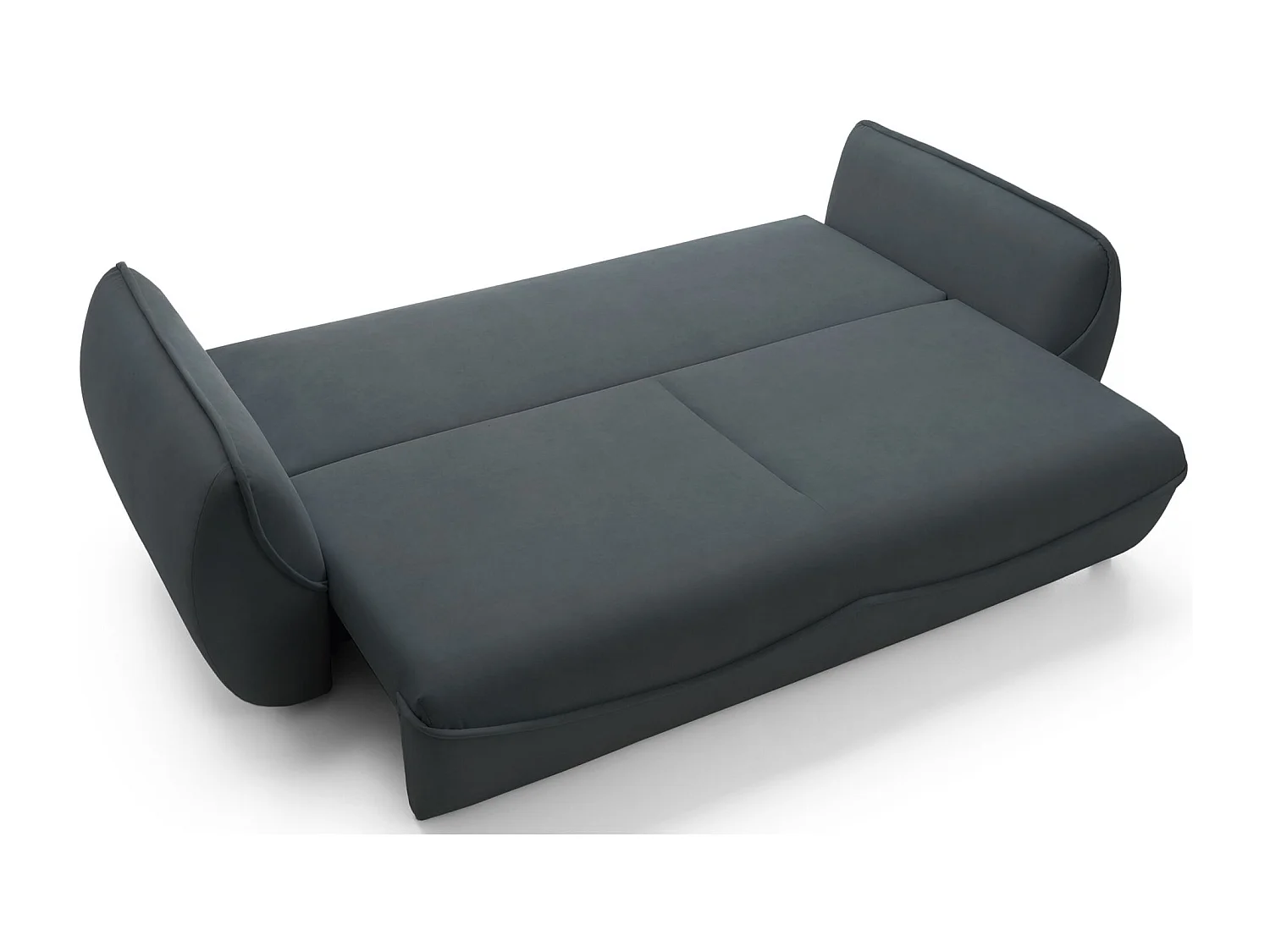 Canapé convertible 3 places - en velours graphite - CUTIE