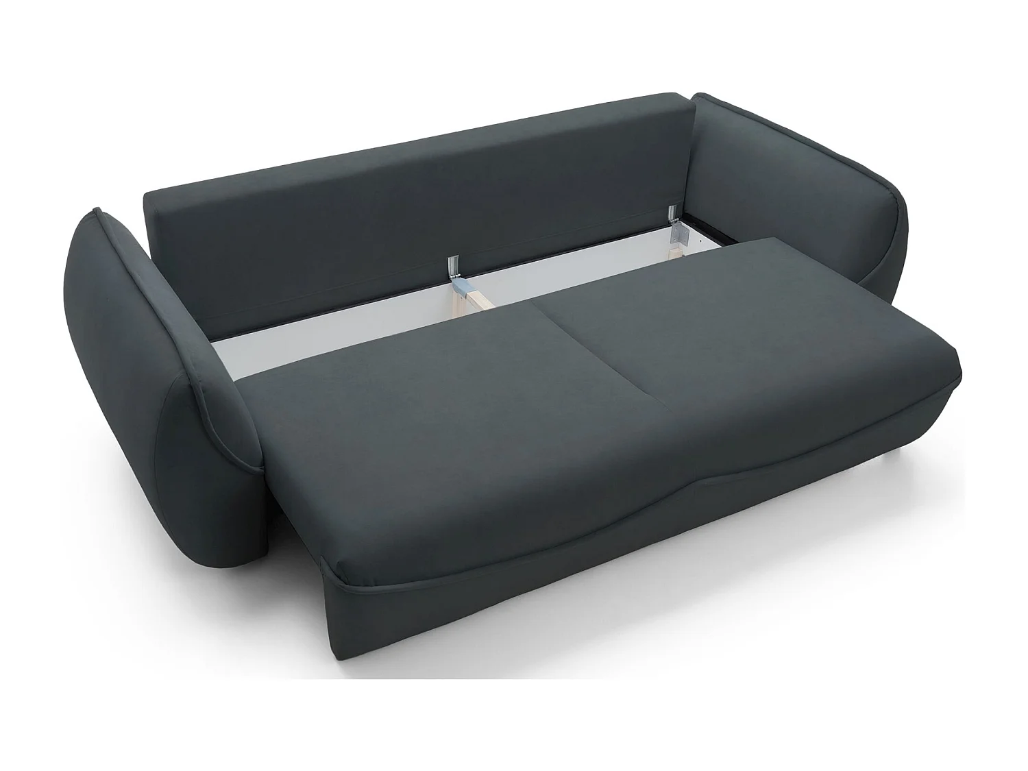 Canapé convertible 3 places - en velours graphite - CUTIE