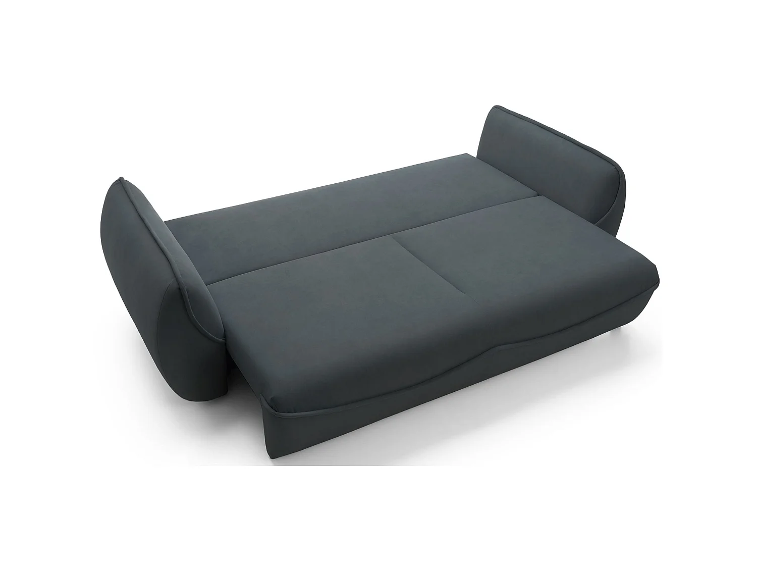 3-Sitzer Sofa - mit Schlaffunktion & Stauraum - Easy-Clean Velours - graphit