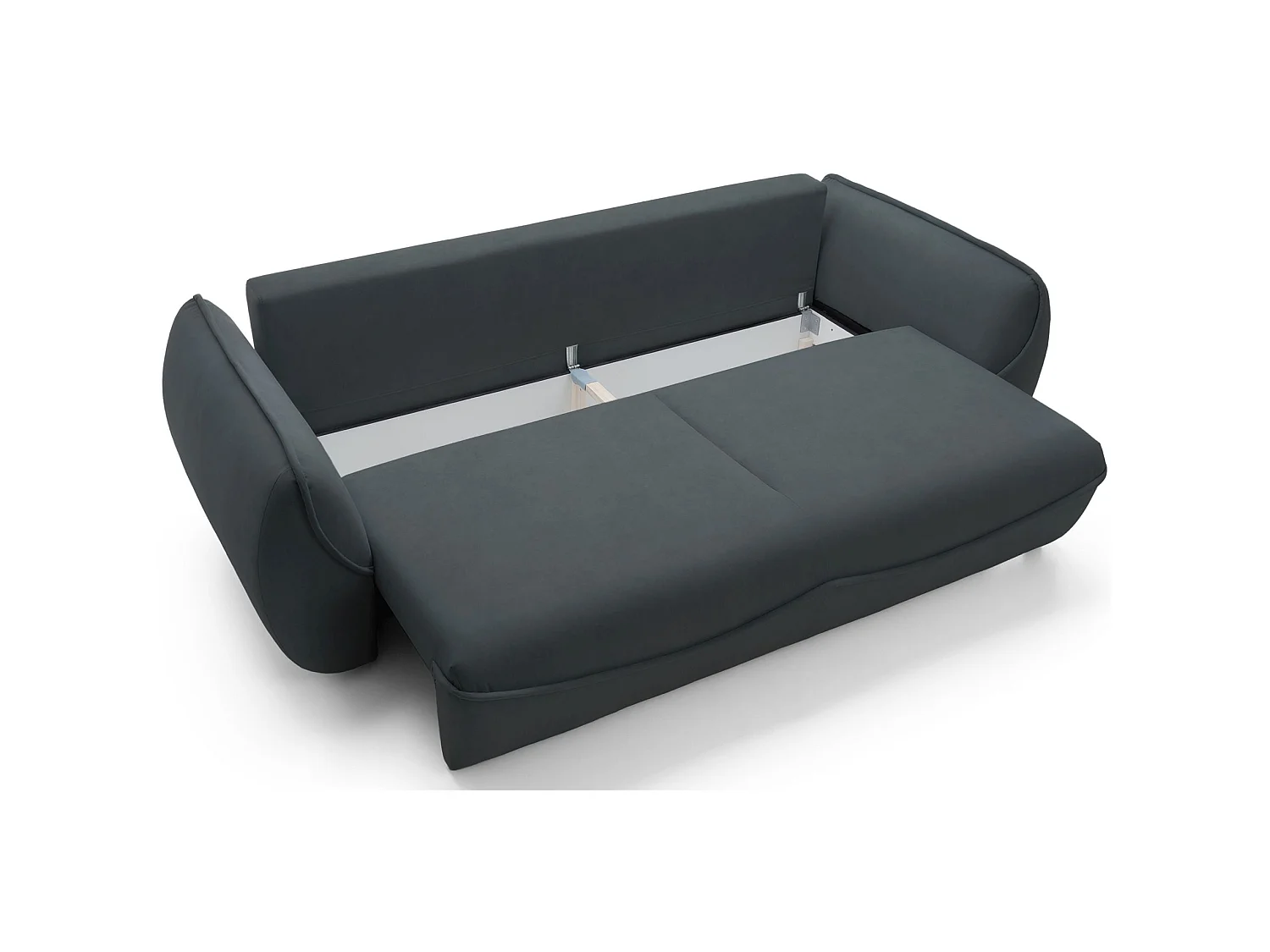 3-Sitzer Sofa - mit Schlaffunktion & Stauraum - Easy-Clean Velours - graphit