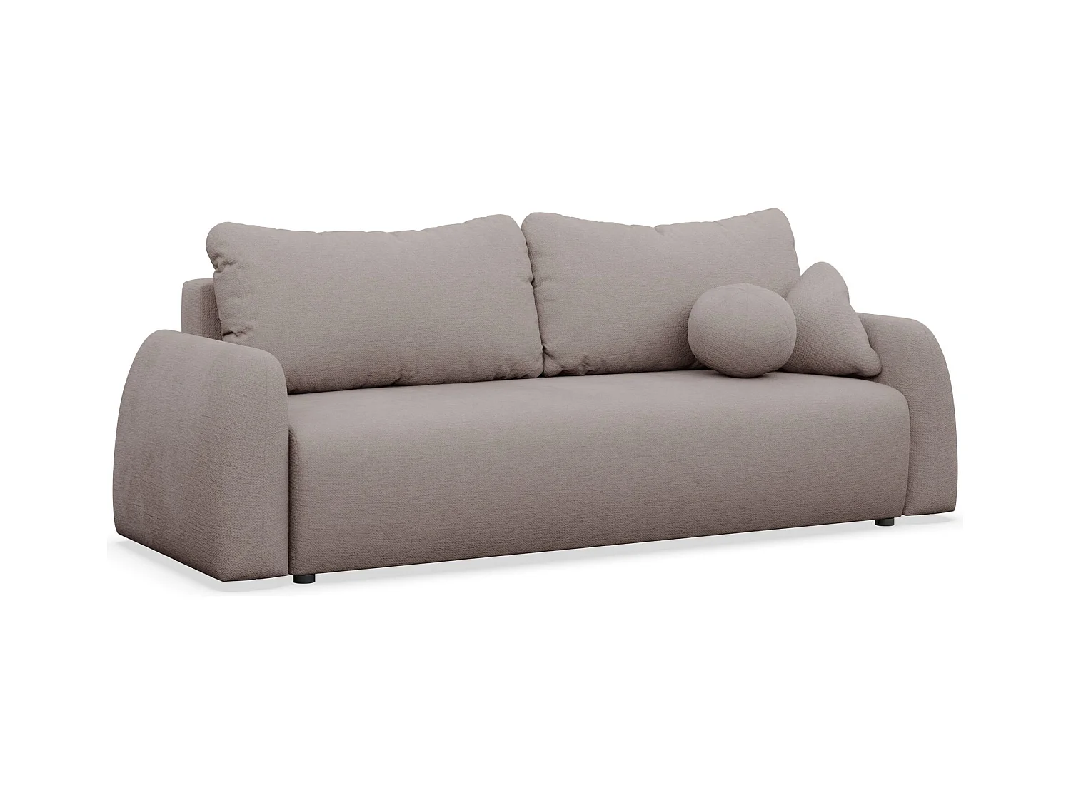 3-Sitzer Sofa - mit Schlaffunktion & Stauraum - Chenille - dunkelbeige