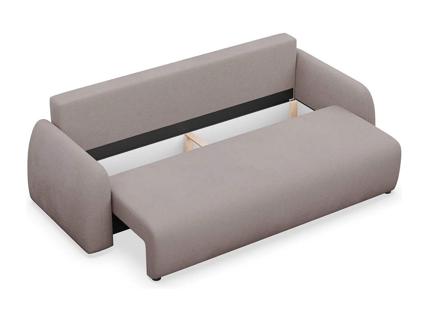 3-Sitzer Sofa - mit Schlaffunktion & Stauraum - Chenille - dunkelbeige
