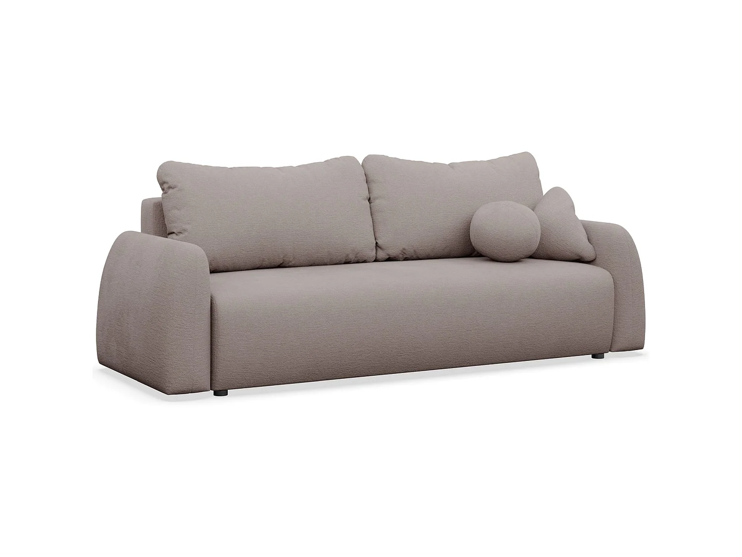 Canapé convertible 3 places - dunkelbeige- NUBELLE