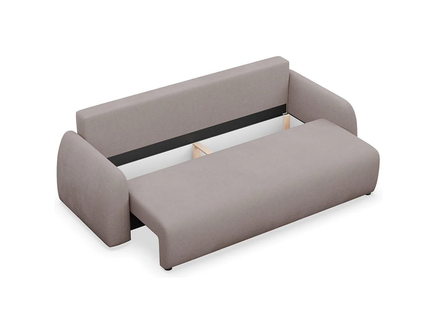 Canapé convertible 3 places - dunkelbeige- NUBELLE