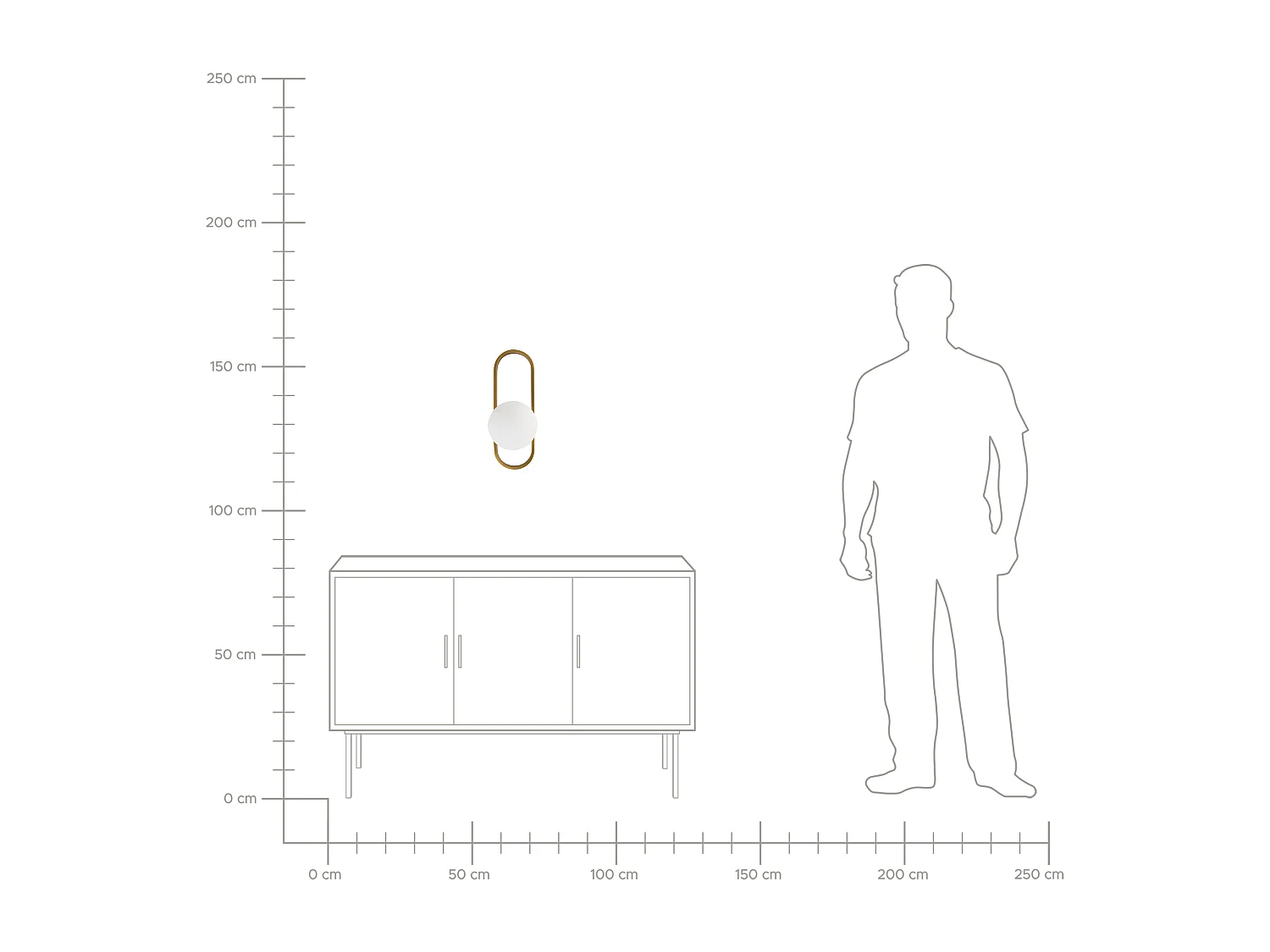 Candeeiros de parede VARDI Metal Dourado