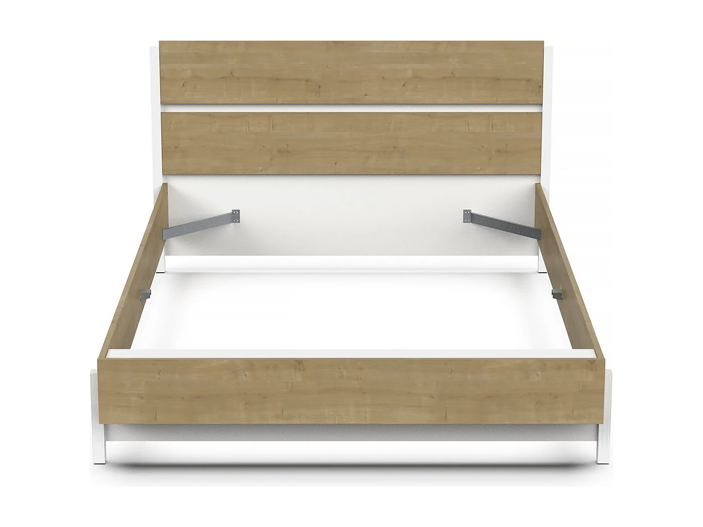 Cama doble extraíble "Craft" - Madera - 140 x 200 cm - Marrón