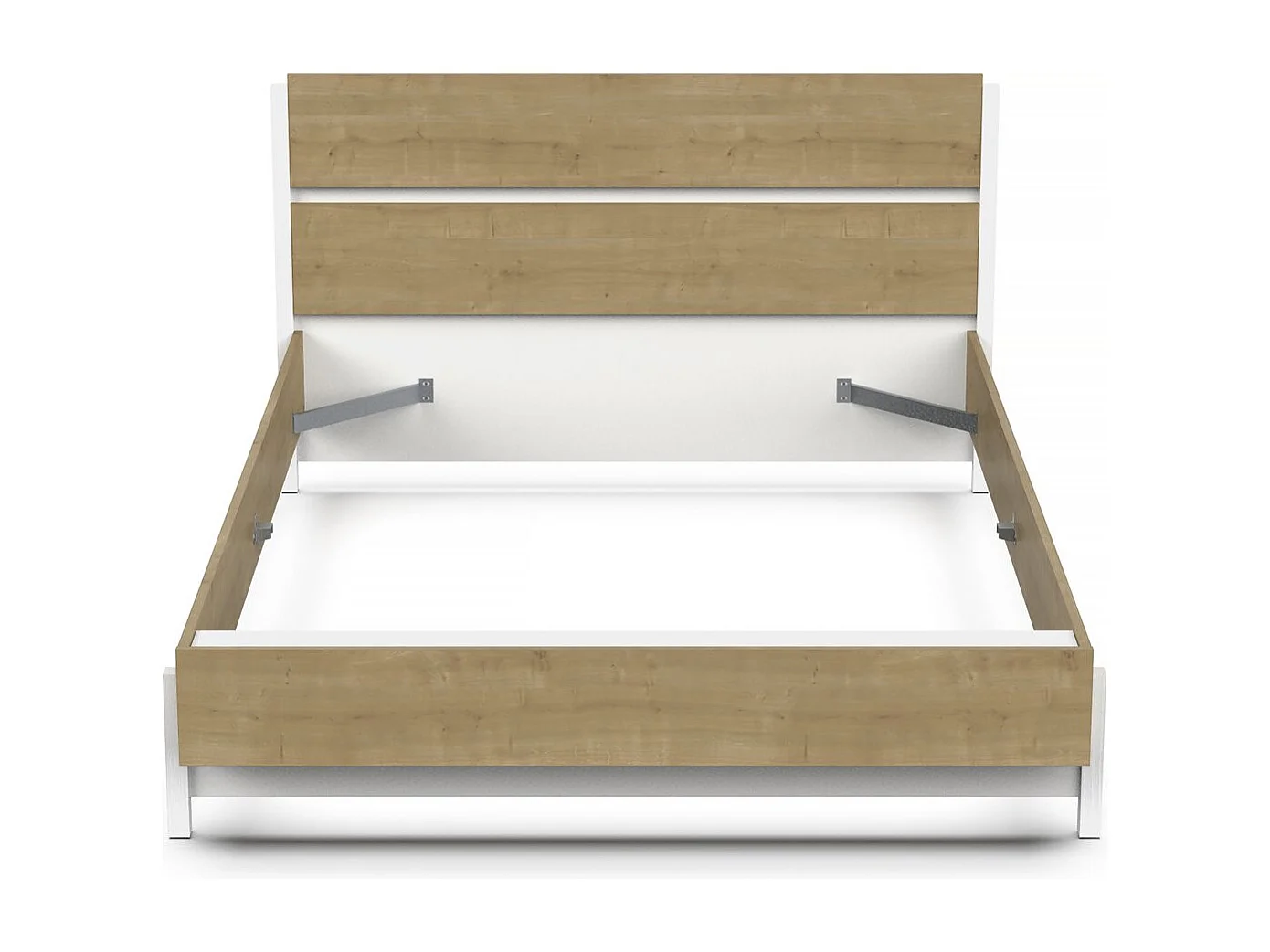 Cama doble extraíble "Craft" - Madera - 140 x 200 cm - Marrón