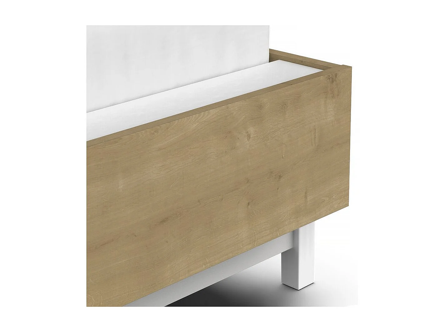 Cama doble extraíble "Craft" - Madera - 140 x 200 cm - Marrón