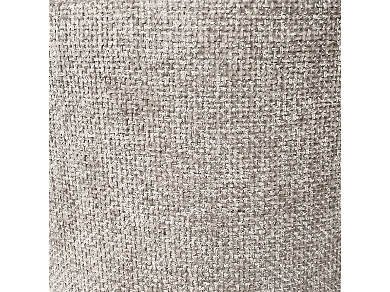 Pouf / Repose-pieds rond D. 32 cm en tissu maille taupe – JOEL