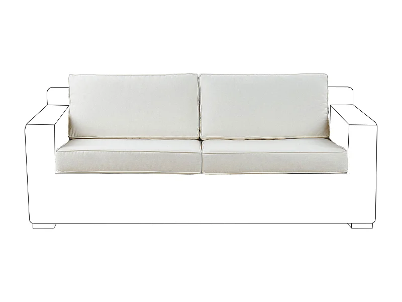 Outdoor Ersatzbezüge für Loungemöbel Gartenmöbel Gartensofa Ardea 4-teilig weiß