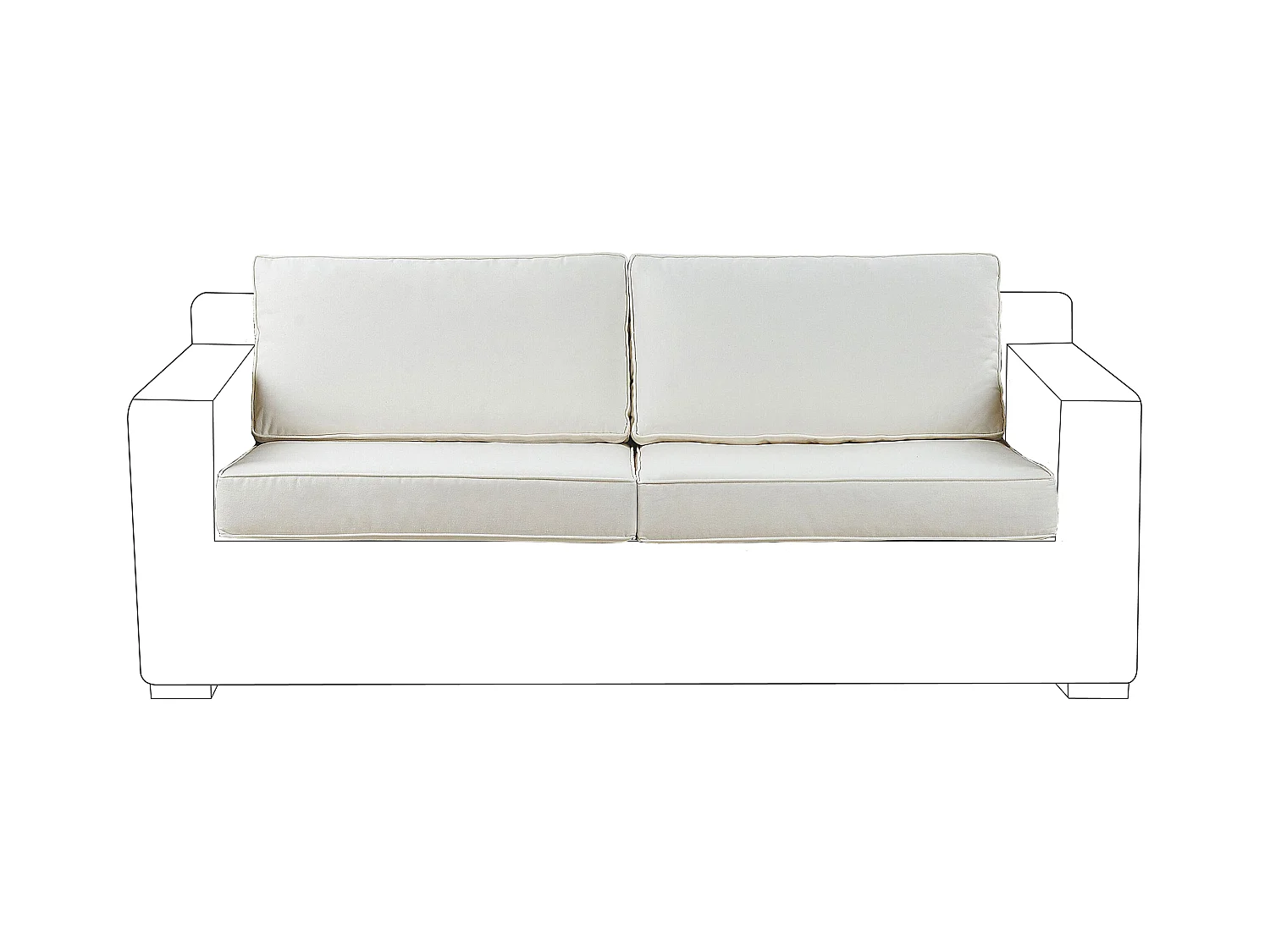 Ensemble de housses de coussins d'extérieur ARDEA Blanc