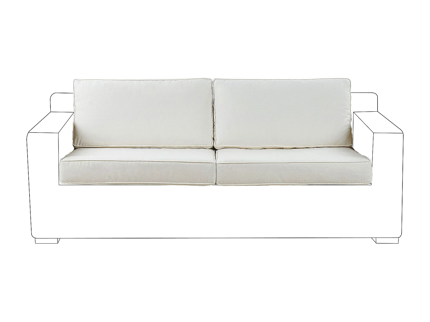 Conjunto de fundas de cojín de exterior ARDEA Blanco