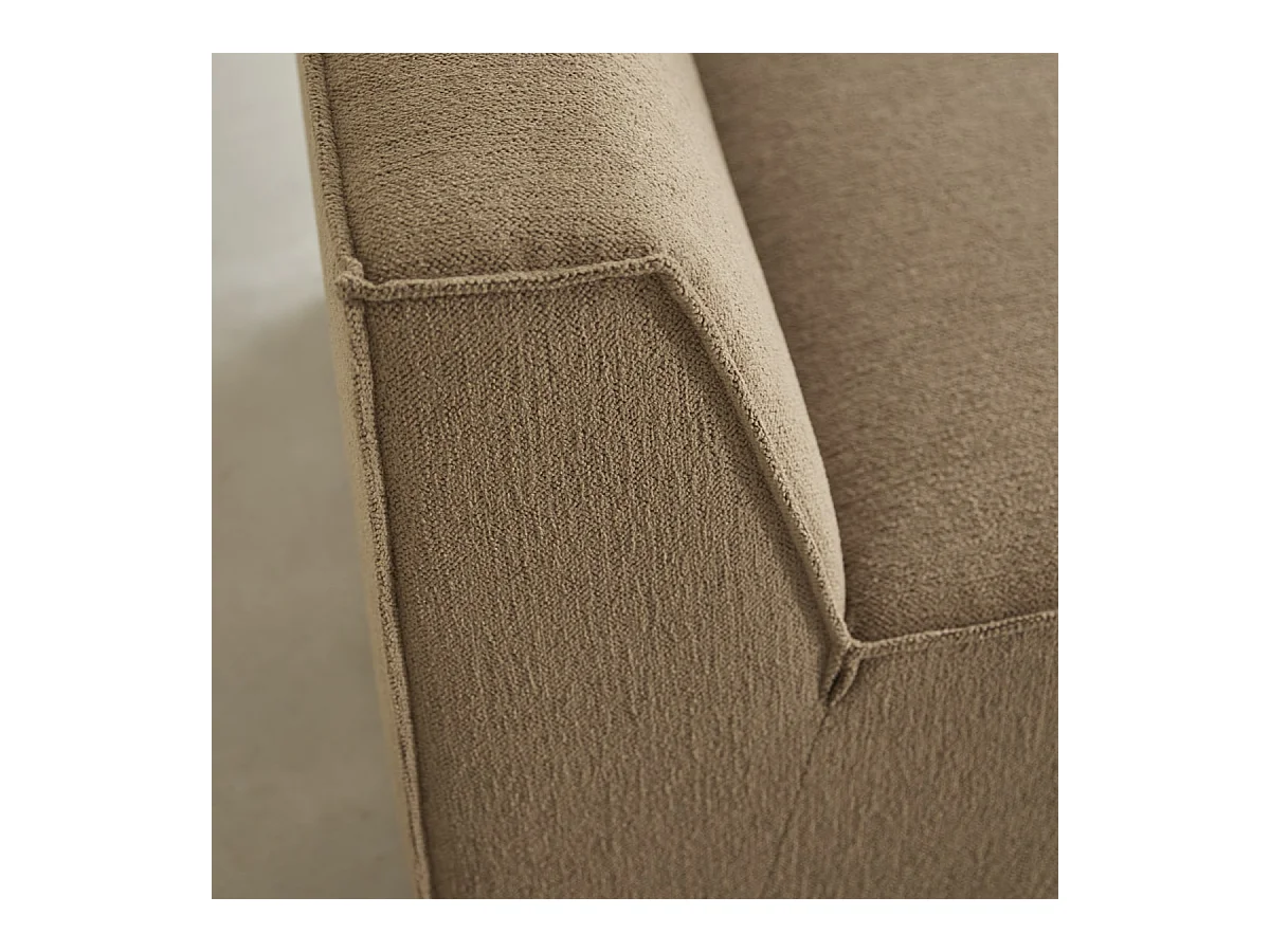 Modulsofa Dario aus camelfarbenem Stoff, 2-Sitzer