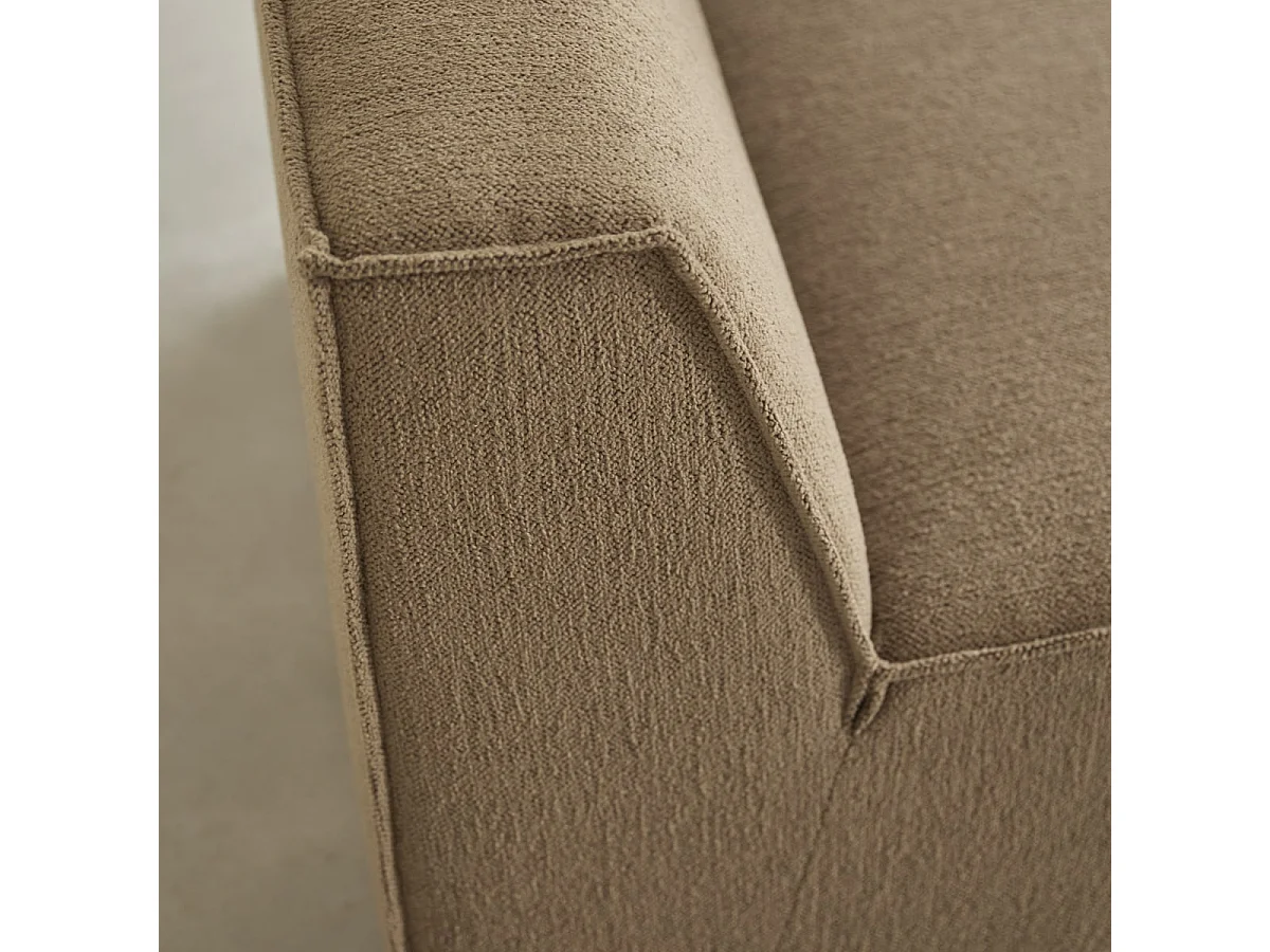 Modulsofa Dario aus camelfarbenem Stoff, 2-Sitzer