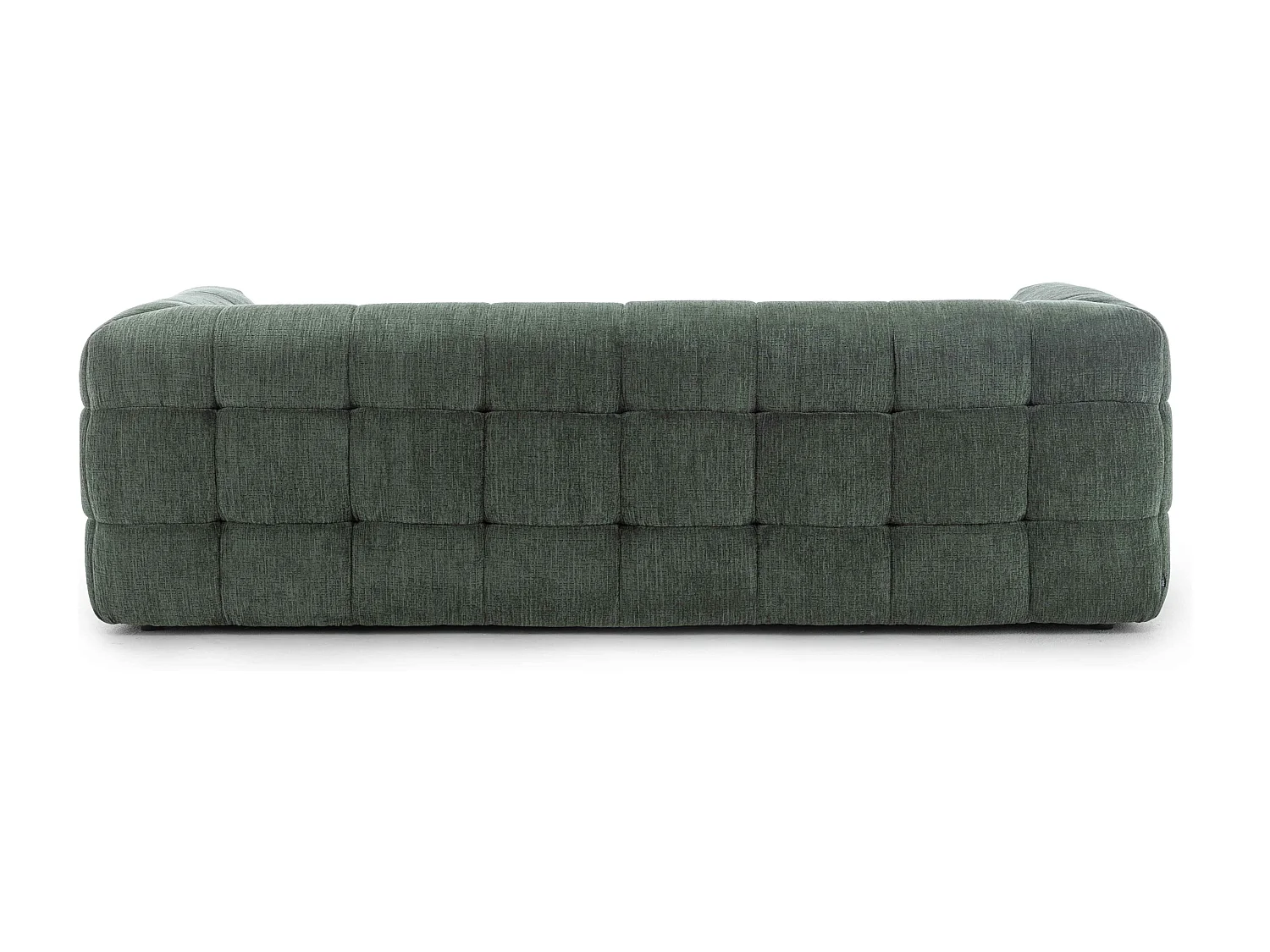 Canapé 3 places en bois et polyester vert L 228 cm