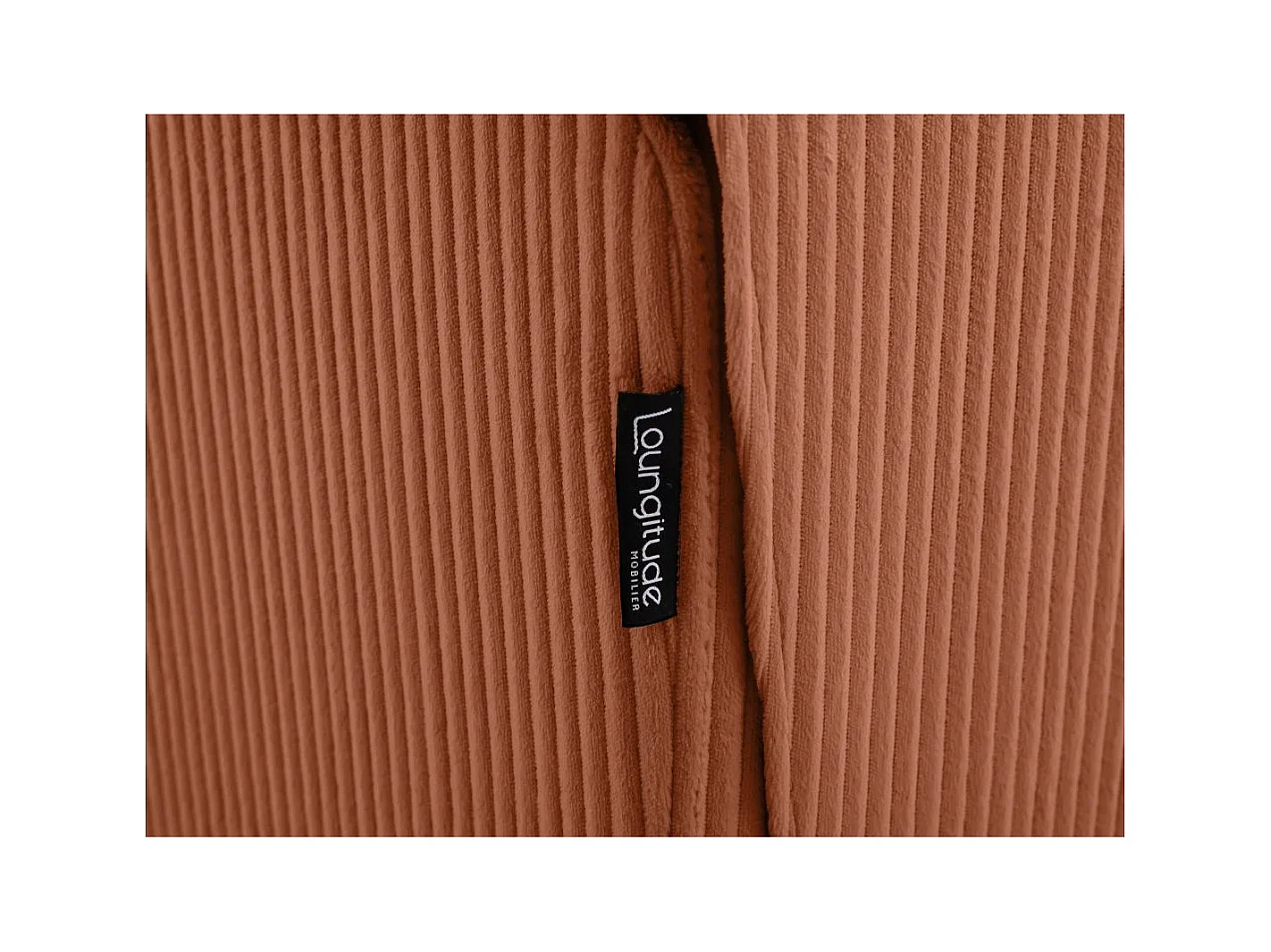 RELAXXO - Canapé de relaxation manuel 2 places LEO en velours côtelé - Terracotta