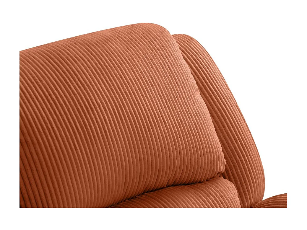 RELAXXO - Canapé de relaxation manuel 2 places LEO en velours côtelé - Terracotta