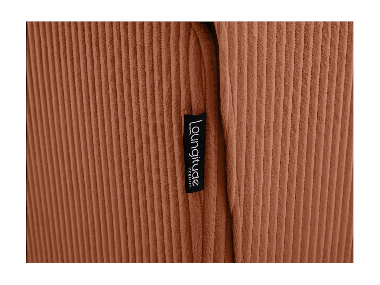 RELAXXO - Canapé de relaxation manuel 2 places LEO en velours côtelé - Terracotta