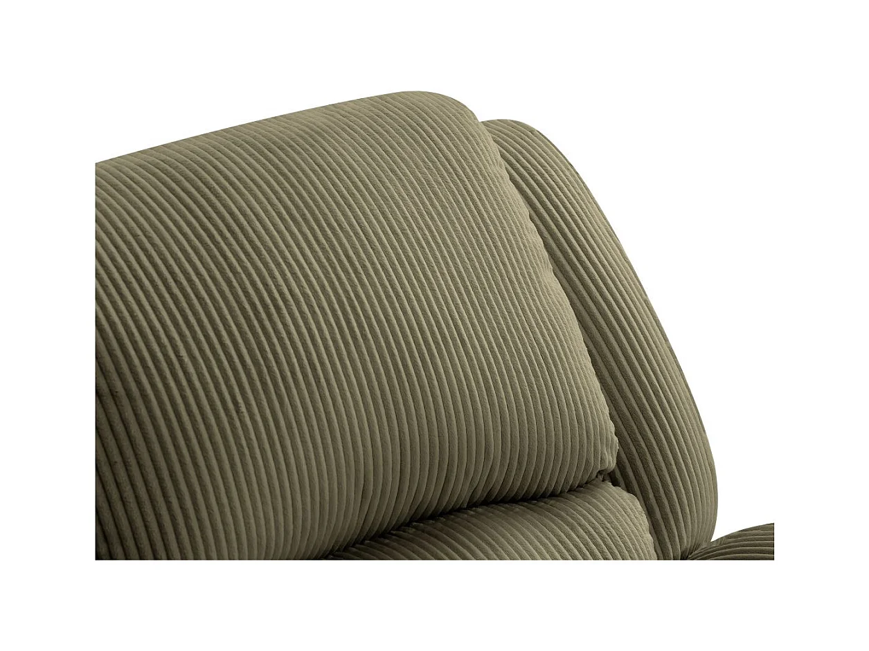 RELAXXO - Canapé de relaxation manuel 2 places LEO en velours côtelé - Vert