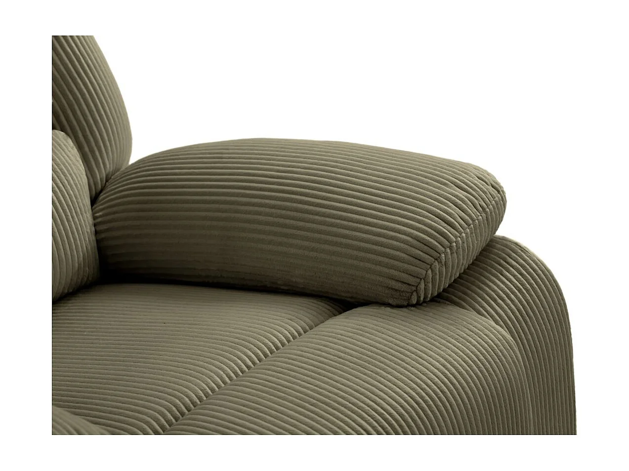 RELAXXO - Canapé de relaxation manuel 2 places LEO en velours côtelé - Vert