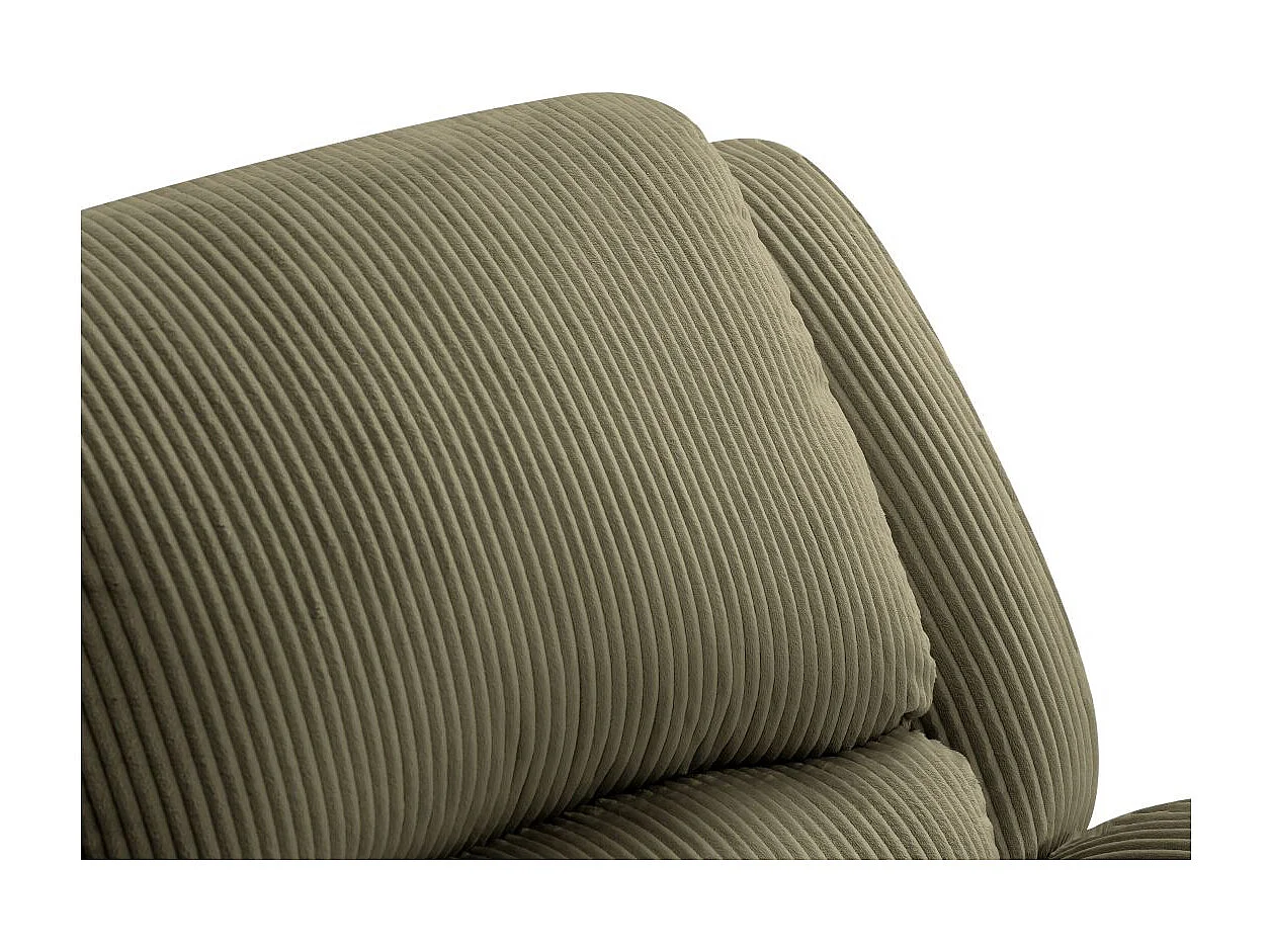 RELAXXO - Canapé de relaxation manuel 2 places LEO en velours côtelé - Vert