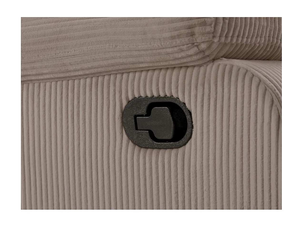 RELAXXO - Canapé de relaxation manuel 2 places LEO en velours côtelé - Taupe