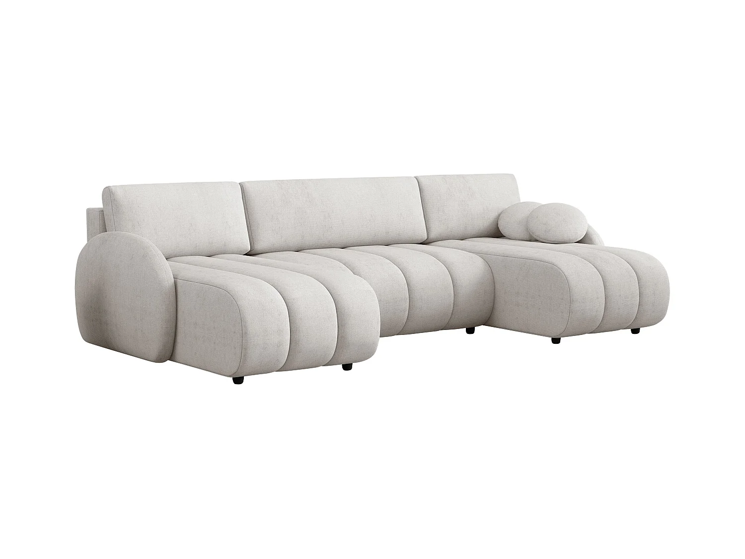 Sofá de canto Columbus 248, Castanho claro, Funcionalidade de dormir