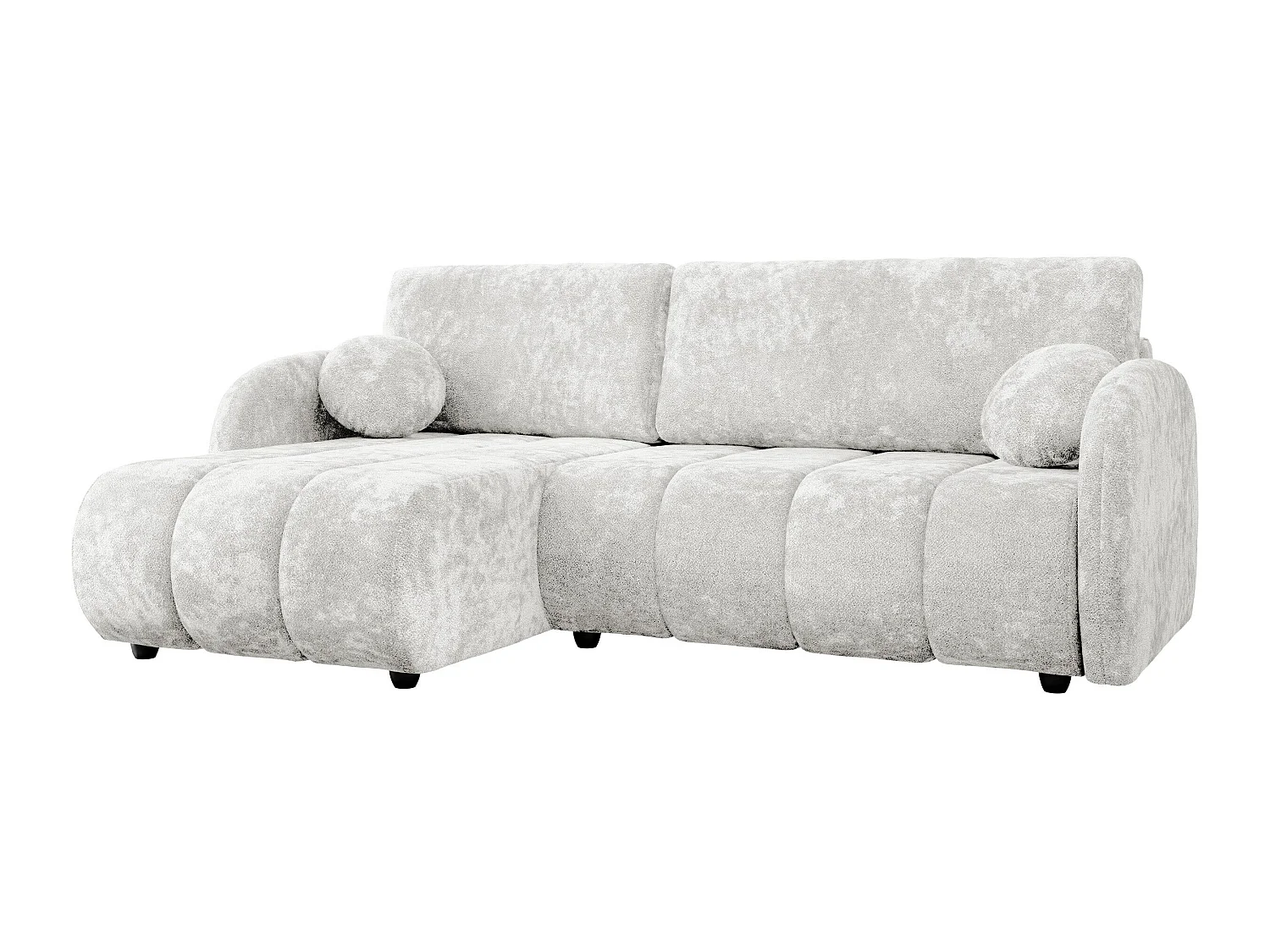Sofá rinconero Columbus 247, Gris claro, Función de descanso