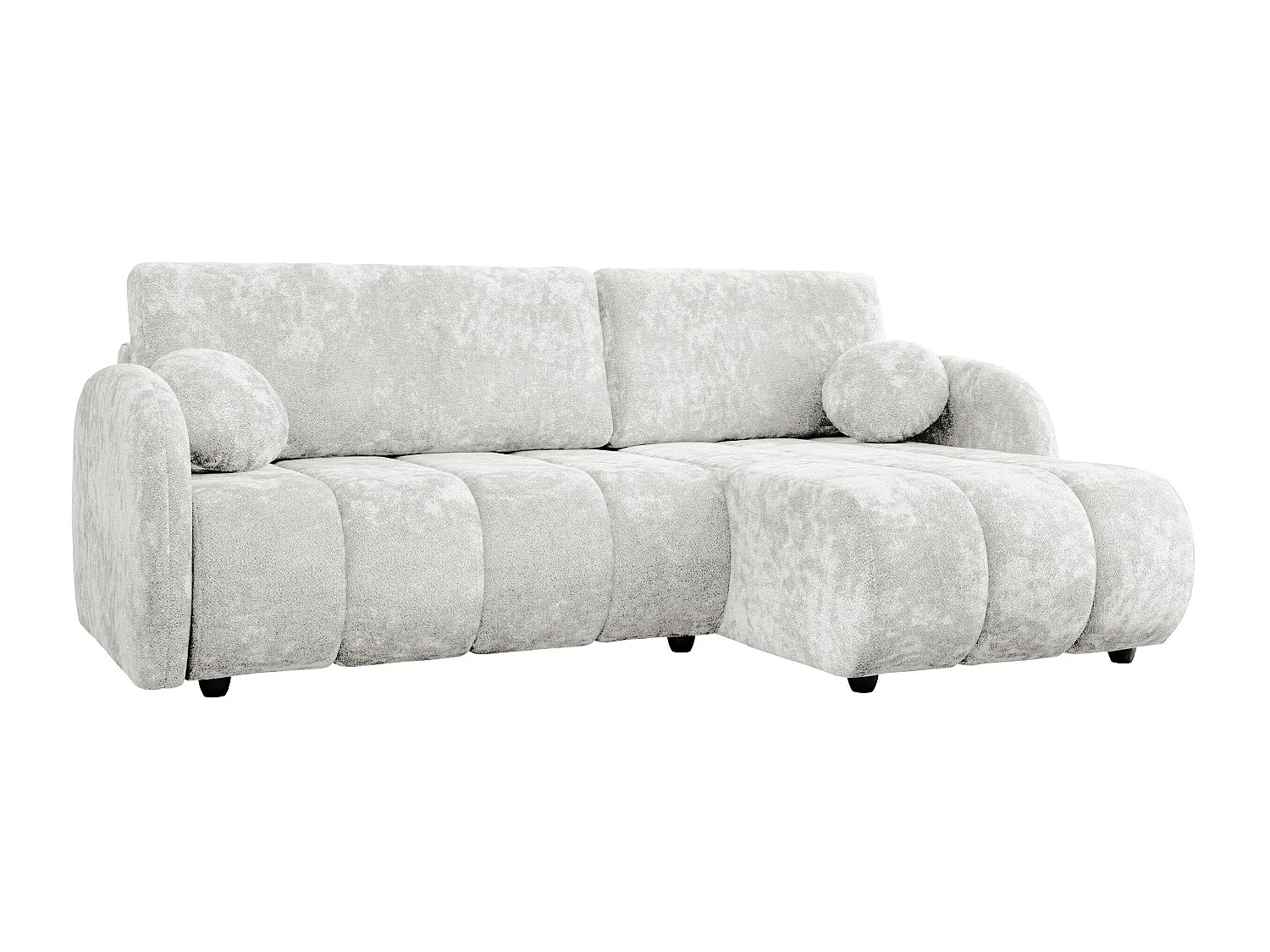Sofá rinconero Columbus 247, Gris claro, Función de descanso