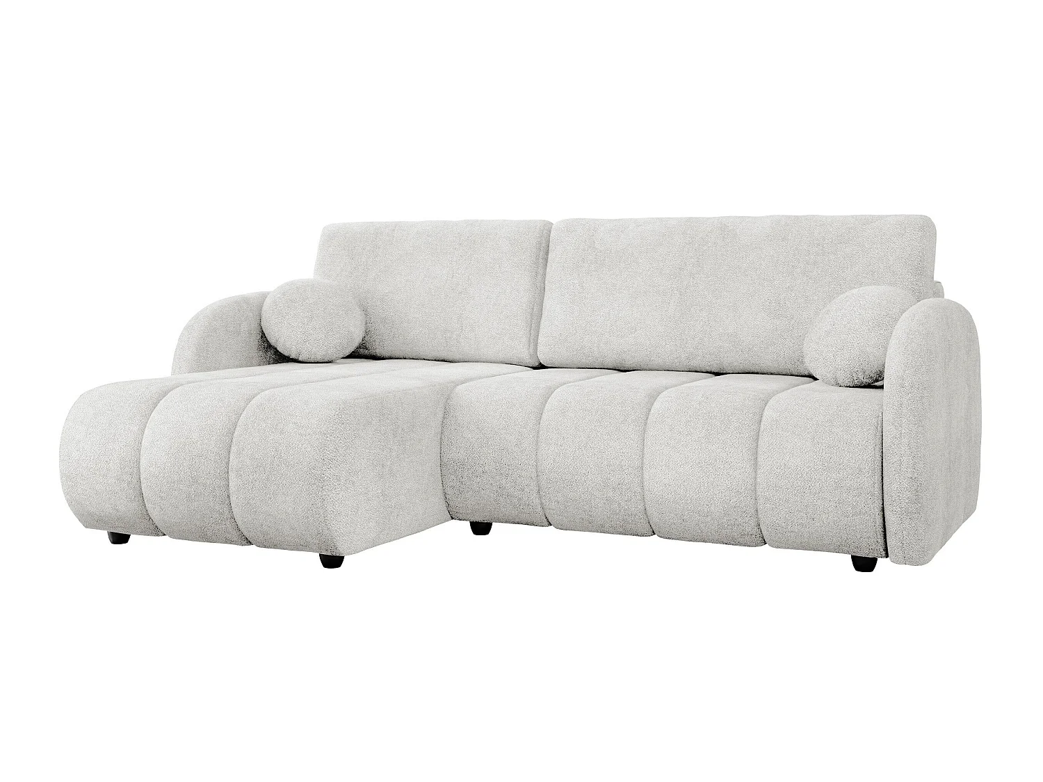 Sofá rinconero Columbus 247, Gris claro, Función de descanso