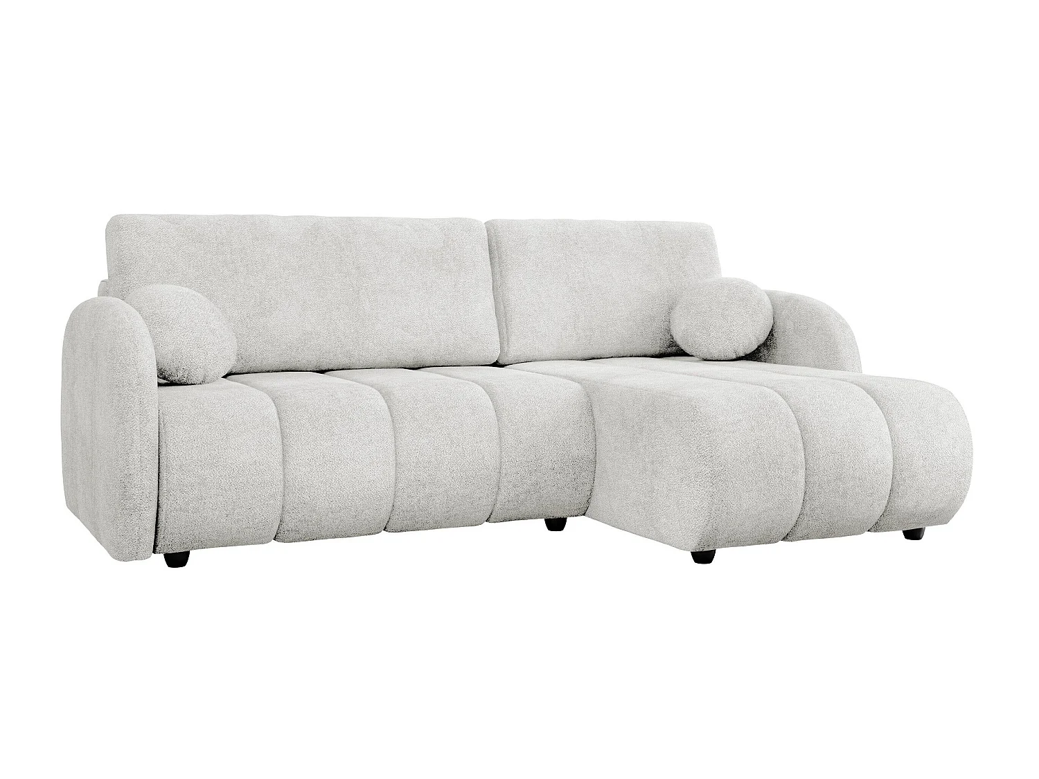 Sofá rinconero Columbus 247, Gris claro, Función de descanso