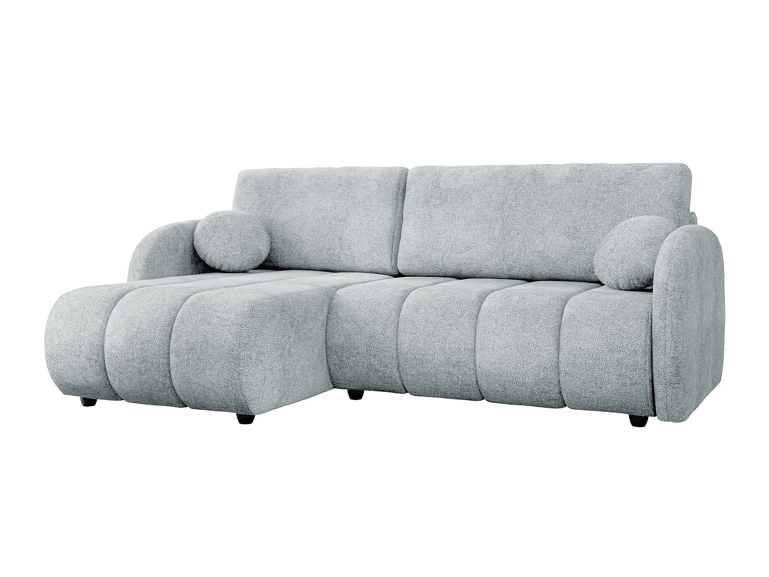 Sofá rinconero Columbus 247, Gris claro, Función de descanso