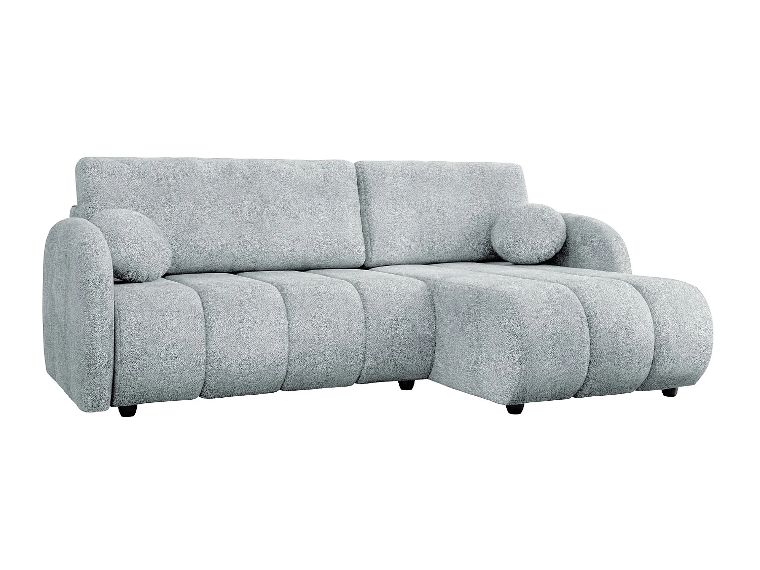 Sofá rinconero Columbus 247, Gris claro, Función de descanso