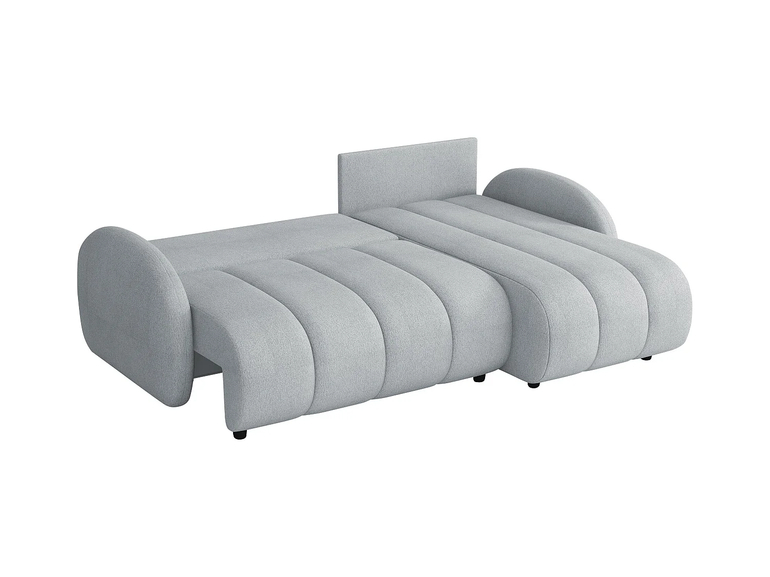 Canapé d'angle Columbus 247, Blanc, Fonction de couchage, Boîte de literie, 233x160x88cm