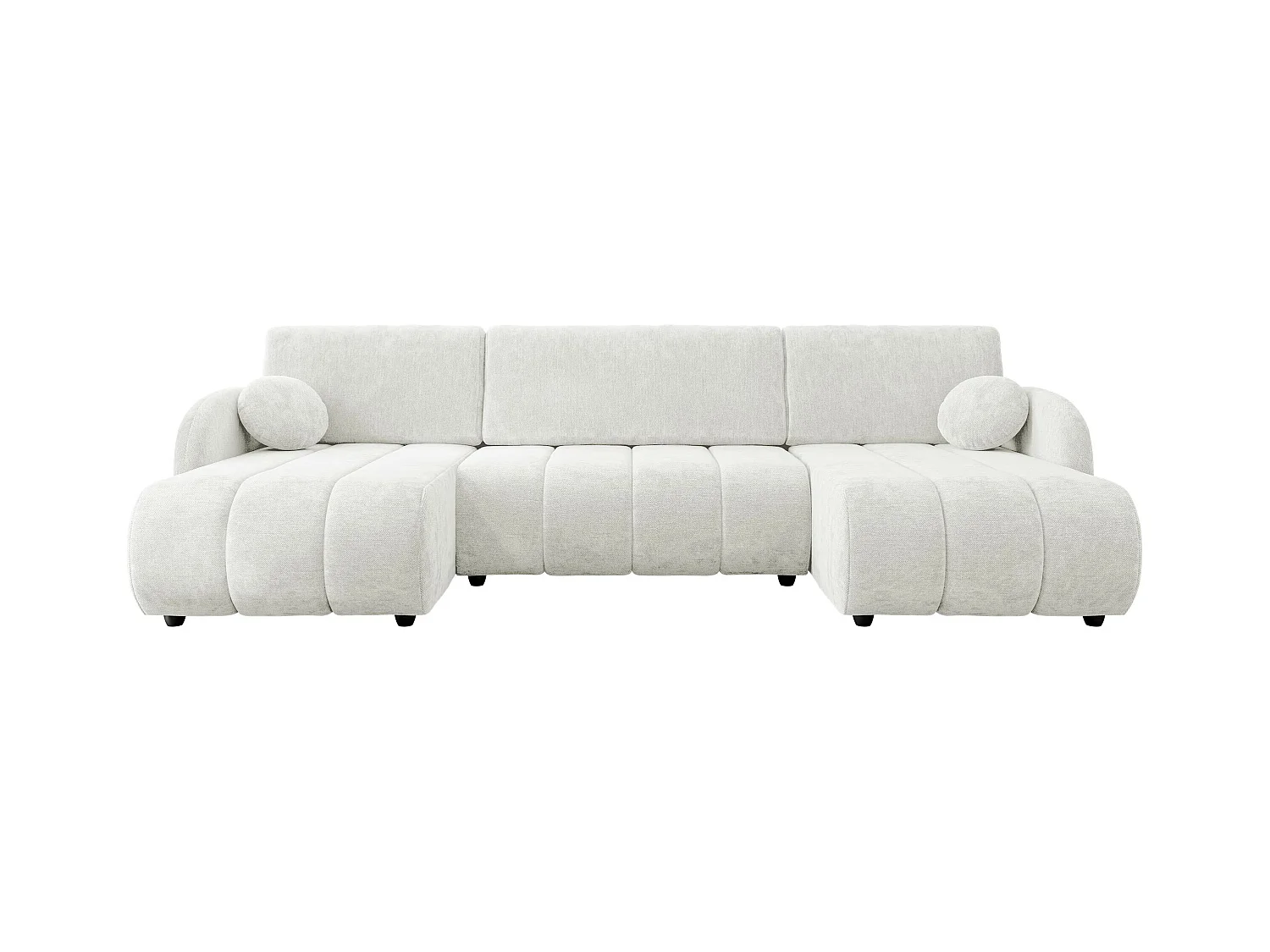 Canapé d'angle Columbus 248, Blanc, Fonction de couchage, Boîte de literie, 318x160x88cm