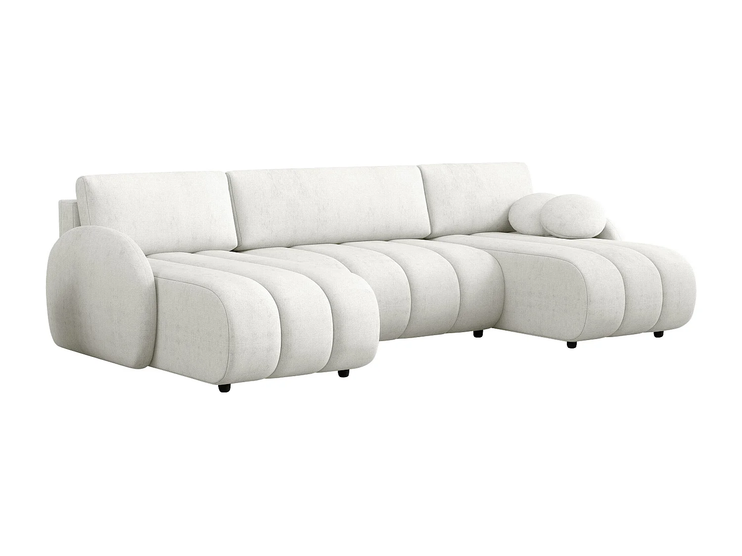 Canapé d'angle Columbus 248, Blanc, Disponible, 318x160x88cm